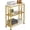 White+gold, variant on Narrow Side Table, End Table with 3 Tier Storage Shelves, Industrial Rustic Accent Skiny End Tables for Small Spaces, Slim Couch Beside Table, Small Hallway Table for Living Room (White+Gold)