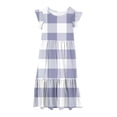 thumbnail image 4 of LOVZFMLL Fashion Girls Summer Short Sleeves PrintingRound Neck Dress, 4 of 4