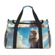 thumbnail image 1 of Fotbe Blue Sky Winged Cat Bolsa de Viaje con Estampado, Bolsa de Fin de Semana para Mujer con Compartimento para Zapatos, Bolsa de Gimnasio con Bolsillo Húmedo, 1 of 7