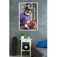 thumbnail image 2 of NFL Baltimore Ravens - Lamar Jackson 18 Wall Poster, 22.375" x 34", Framed, 2 of 2