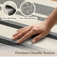 thumbnail image 6 of ODIKA 6'x9' Washable Area Rug Striped Scandinavian Minimalist Bands Frame Doormat Farmhouse for Family Room, Living Mater Bedroom, Non-Slip, Easy Care, 6 of 7