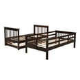 thumbnail image 5 of Harper & Bright Designs Stairway Twin Over Twin Bunk Bed with Trundle, Staircase and Storage, Solid Wood Storage Bunk Bed Frame with Guardrail, Can be Separated into 2 Beds, 5 of 14