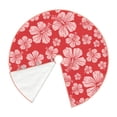 thumbnail image 2 of Daiia Red Hibiscus Flower Drawing Merry Christmas Tree Skirt , Xmas Large Lace-up Tree Skirt, Santa Snowflakes Rustic Home Decorations New Year Party Farmhouse Decor-48", 2 of 7