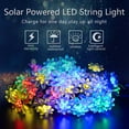 thumbnail image 2 of ZOELNIC Solar Powered String Lights Outdoor 7M 50LEDs Lotus Flower Fairy Light Decorative Lighting for Garden Fence Decorations Multicolor, 2 of 9