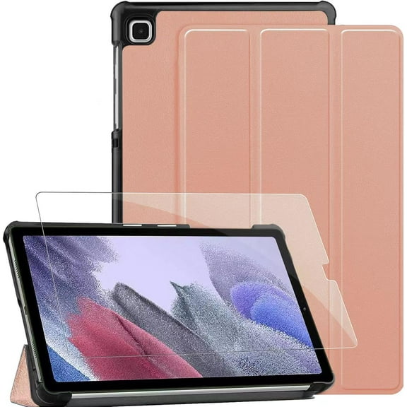 KOMI Case for Samsung Galaxy Tab A9 8.7" (SM-X110/X115/X117) with Tempered Glass Screen Protector, Tri-Fold Stand, Multi-Angle Viewing, Smart Cover Auto Wake/Sleep