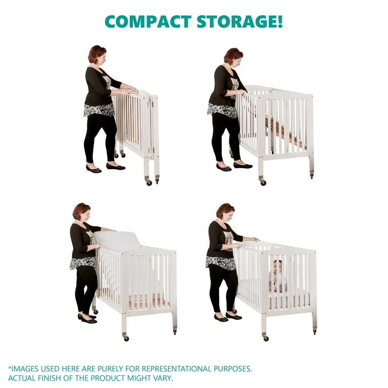 Dream On Me 3 in 1 Folding Portable Mini Crib Natural