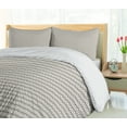 thumbnail image 5 of Ambesonne Abstract Duvet Cover Sets, Polka Dot Stripes Pattern, 2-King, Eggshell Charcoal Grey, 5 of 7