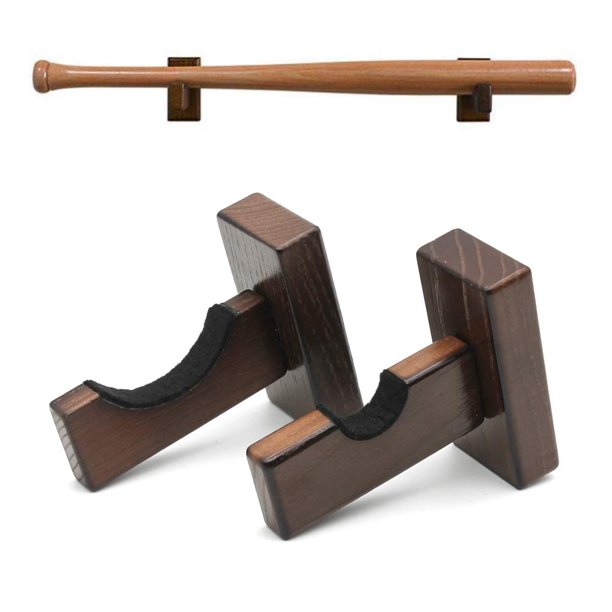 BiJun Baseball Bat Wall Mount, Baseball Bat Display Case, Softball Bat Holder Horizontal Hanger