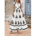 thumbnail image 3 of Vestido largo PRETTYGARDEN para mujer, verano 2025, cuello en V, estampado floral, 3 of 8
