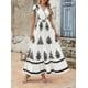 thumbnail image 3 of Vestido largo PRETTYGARDEN para mujer, verano 2025, cuello en V, estampado floral, 3 of 8