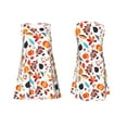 thumbnail image 7 of Logiee Autumn Pumpkins Fall Leaves Print Summer Dresses for Women,Beach Sleeveless Flowy Pocket Tshirt Tank Sundresses,Women's Sleeveless Dress, 7 of 7