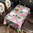 thumbnail image 5 of Pioneer Flower Floral Print Pattern Rectangle Tablecloth 60"x102",Waterproof Polyester Rectangle Table Cloth, Wipeable Spillproof Polyester Tablecloth for Dining, Camping, Indoor and Outdoor, 5 of 6