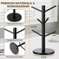 thumbnail image 2 of SUSWIM Mug Holder Tree, Coffee Cup Holder with 6 Hooks (Black), 2 of 5