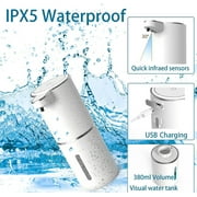 Automatic Soap Dispenser,Foaming Soap Dispenser Touchless 380ml ,Rechargeable Hand Free Automatic Foam Liquid Soap Dispenser for Bathroom or Kitchen