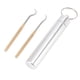 thumbnail image 1 of Herramientas De Limpieza , Juego De Bolsillo Para Palillos De Dientes Ampliamente Aplicable, Resistente Al Desgaste, Latón, Dos Modelos Diferentes Para Aventuras, 1 of 7