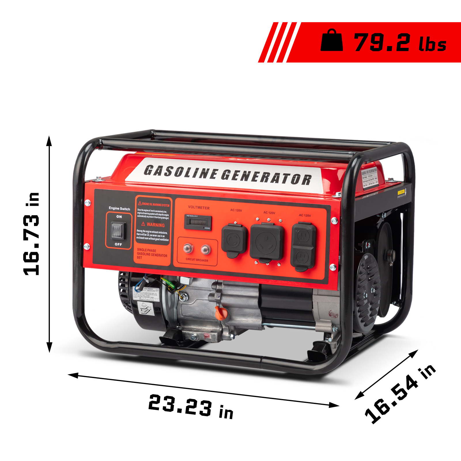 Ktaxon 3500W Electric Start Power Generator, RV Outlet