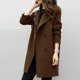 thumbnail image 2 of Women\'S Overcoat Woolen Trench Coat Ladies Winter Long Warm Jacket Outwear, 2 of 8