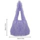 thumbnail image 3 of Bolso Mujer Mullido Bandolera Piel Sintética Color Sólido Niñas Invierno Morado, 3 of 7