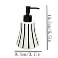 thumbnail image 2 of Striped Hotel Home Soap Dispenser Push Lotion Dispensing Bottle Curved 350ml Black/Red, 2 of 6