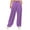 Purple, variant on CQONEPT Womens Baggy Trousers Fleece High Waisted Wide Leg Lounge Drawstring Sweatpants Elastic Waist Causal Pants with Pockets Army Green L