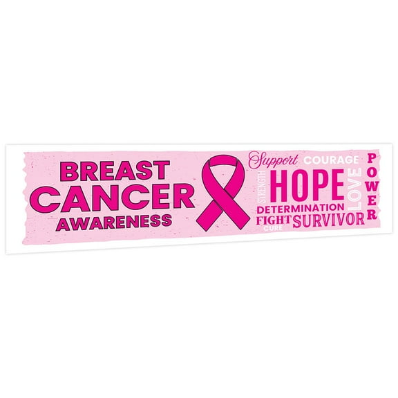 Breast Cancer Banner Decorations, Pink Ribbon Hope, Awareness & Inspirational Survivor Dcor for Women