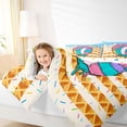 thumbnail image 4 of Erosebridal Volleyball Ice Cream Drip Twin Comforter Sets, Waffle US Flag Bedding Set, Colorful Polka Dots Reversible, 1 Comforter and 1 Pillowcase, 4 of 6