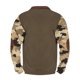 thumbnail image 4 of Blusas y camisas de manga larga con cuello redondo para hombre, talla grande, media cremallera, cuello redondo, estampado vintage de camuflaje, blusa de poliéster de manga larga para hombre, 4 of 4