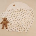 thumbnail image 4 of Manta con estampado de oso, manta de gasa doble de algodón puro, manta para bebé, toalla de baño, manta para bebé, manta para bebé, toalla envolvente para bebé, 4 of 6