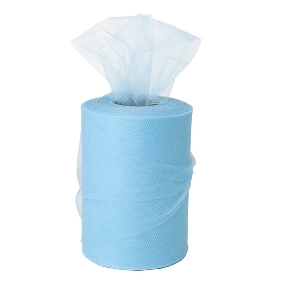 Light Blue Tulle Fabric - 6 Inches Wide X 100 Yards