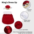 thumbnail image 5 of Halloween Christmas King Dog Costume, Royal Red Cape and Crown Hat Dog Halloween Costumes, Fancy Pet Halloween Costumes, King Dog Costume for Party Photoshoot (Red), 5 of 5