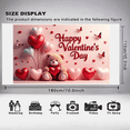 thumbnail image 3 of Valentines Day Decor Backdrop Romantic Teddy Bear with Heart Balloon Celebration Photography Background Party Decoration Event Display Photo Studio Decor, 3 of 3