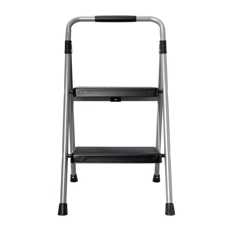 Hyper Tough Gray & Black 2-Step Steel Large Platform & Foldable