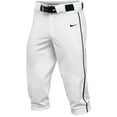 thumbnail image 1 of Nike Team Vapor Pro High Knickers Piped Men's Baseball Pants, White/Black, Large, 1 of 1