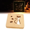 thumbnail image 4 of LED Bedside Lamp, Cat Heart Pattern Button Switch Decorative Night Light Hollow  For Bedroom, 4 of 8