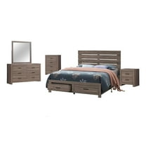 Brantford 5-piece Queen Storage Bedroom Set Barrel Oak