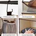 thumbnail image 3 of Organisateur de Garde-Robe Suspendu à 3 Tablettes Étagères de Garde-Robe Suspendues avec Tablette Supérieure Toile Beige 12” L x 12” P x 35 1⁄4” H, 3 of 7
