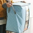 thumbnail image 6 of Waterproof Anti-Mold Moisture Proof Clothes Storage Container Zipper Bag with Clear Window Carry Handles for Blanket Comforter Bedding, Closet Storage Boxes, 6 of 6