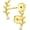 18K Gold Plated-Sleek Leaf, variant on Flat Back Earrings for Women Sterling Silver Post Stud Earrings, 18K Gold Plated, Style F8063