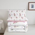thumbnail image 5 of Erosebridal Graceful Bird Animals Twin Comforter Sets,Transitional Flower Bedding Set,White Pink,Pink Reversible,2 Pieces,1 Comforter and 1 Pillowcase, 5 of 7