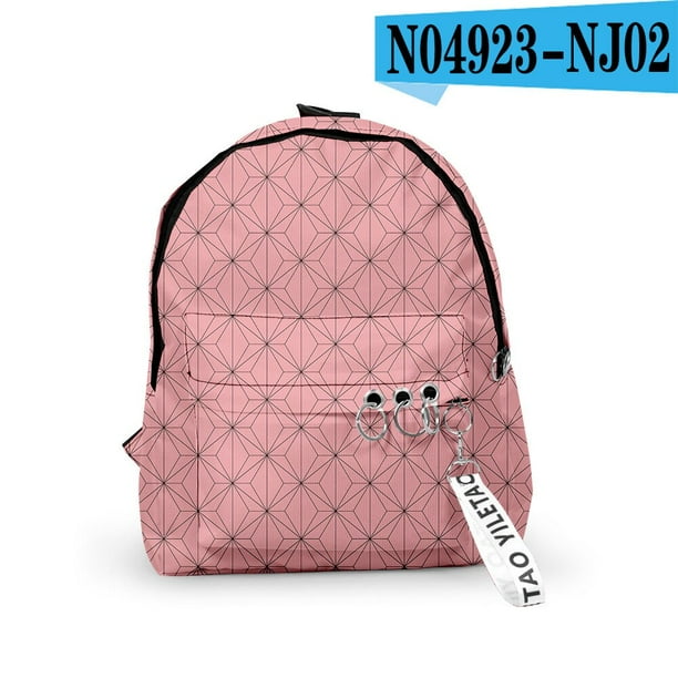 Mochila de Anime Demon Slayer Kimetsu No Yaiba, mochila escolar 3D, paquete de hombros, mochila para estudiantes, mochila de viaje informal nezukonezuko Deng Xun unisex