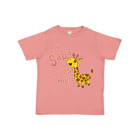 

Inktastic My Saba Loves Me- Cute Giraffe Gift Toddler Boy or Toddler Girl T-Shirt