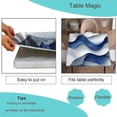 thumbnail image 3 of Square Fitted Outdoor Tablecloth, Abstract Geometric Pattern Printed on Oilproof Fitted Table Covers, Ideal for Sunday Brunch Home Dining, Fit for 36" x 36" Square Tables, 3 of 4