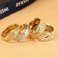 thumbnail image 2 of Luxury Designer 18K Gold Plating Crush Ring Surface Width Narrow 3.5mm Medium 7mm Wide 11mm Lozenge Pattern Cross Ring for Women Men Classic Simple Fashion, 2 of 3