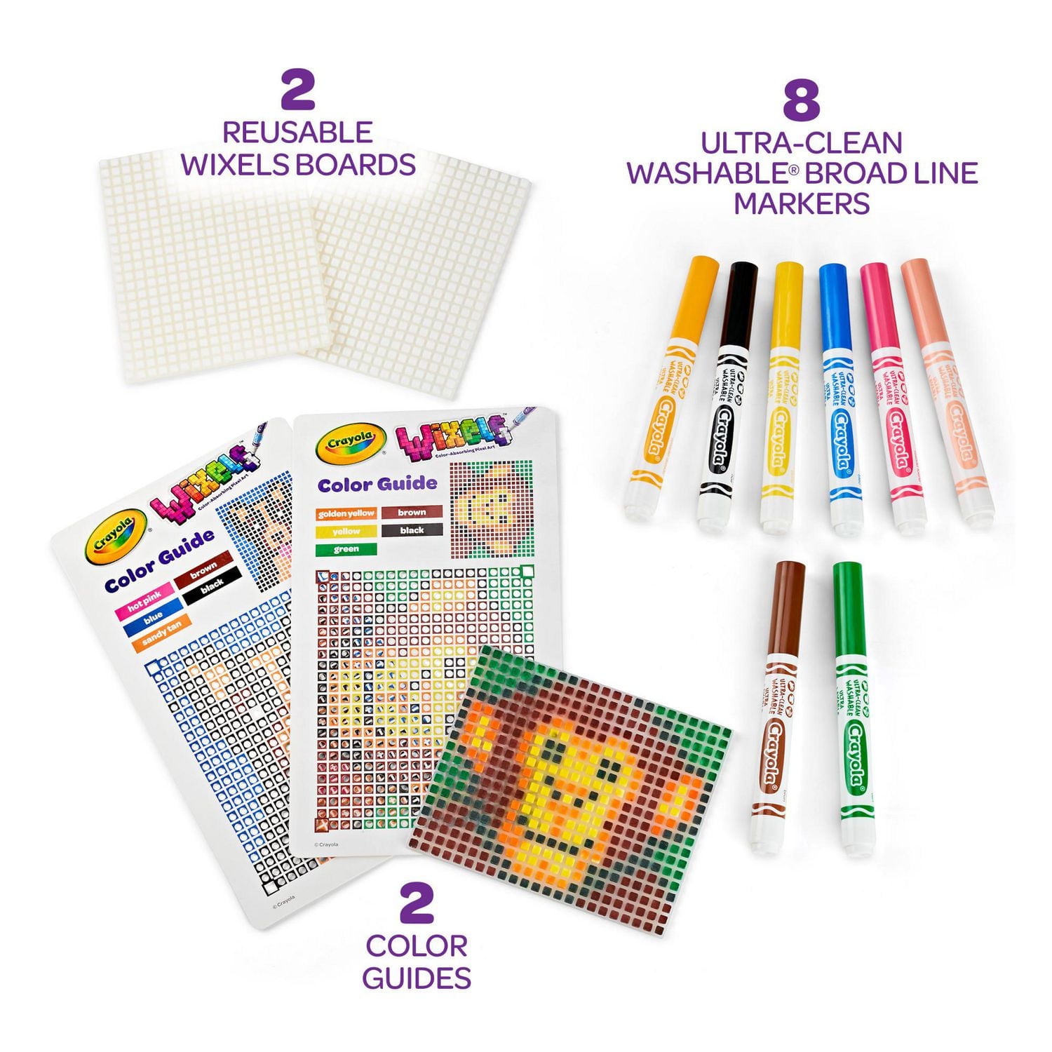Crayola Wixels Activity Kit, Animals, Colourful pixel art