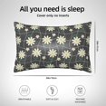 thumbnail image 4 of KLL Daisies Flowers Pattern Silk Pillowcase for Hair and Skin Standard Size 20"X 30" Soft Breathable Pillow Covers for Sleeping, 4 of 6