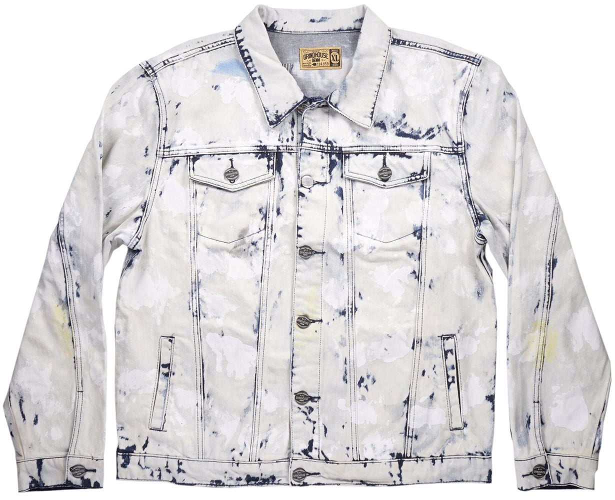 Jewel House Grind House Bleached Denim Jacket Mens 2XL