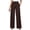 Coffee, variant on WHEANG Faux Linen Pants Women High Waist Bow Tie Belt Wide Leg Pants Women Summer Business Casual Dual Style Breathable Loose Trousers Outing Hiking Pants Women(Color Green Size M)