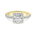 thumbnail image 3 of 3 Carat IGI Certified Radiant Shape Lab Grown Diamond Engagement Ring | 14K Yellow Gold | Lumina Halo Diamond Eternity Lab Diamond Ring | FG-VS1-VS2 Quality Friendly Diamonds, 3 of 5