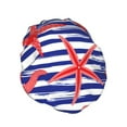 thumbnail image 2 of Kdxio Sea Stars Print Shower Cap for Women,Elastic and Reusable,Double Waterproof Layers Bathing Hat, 2 of 9