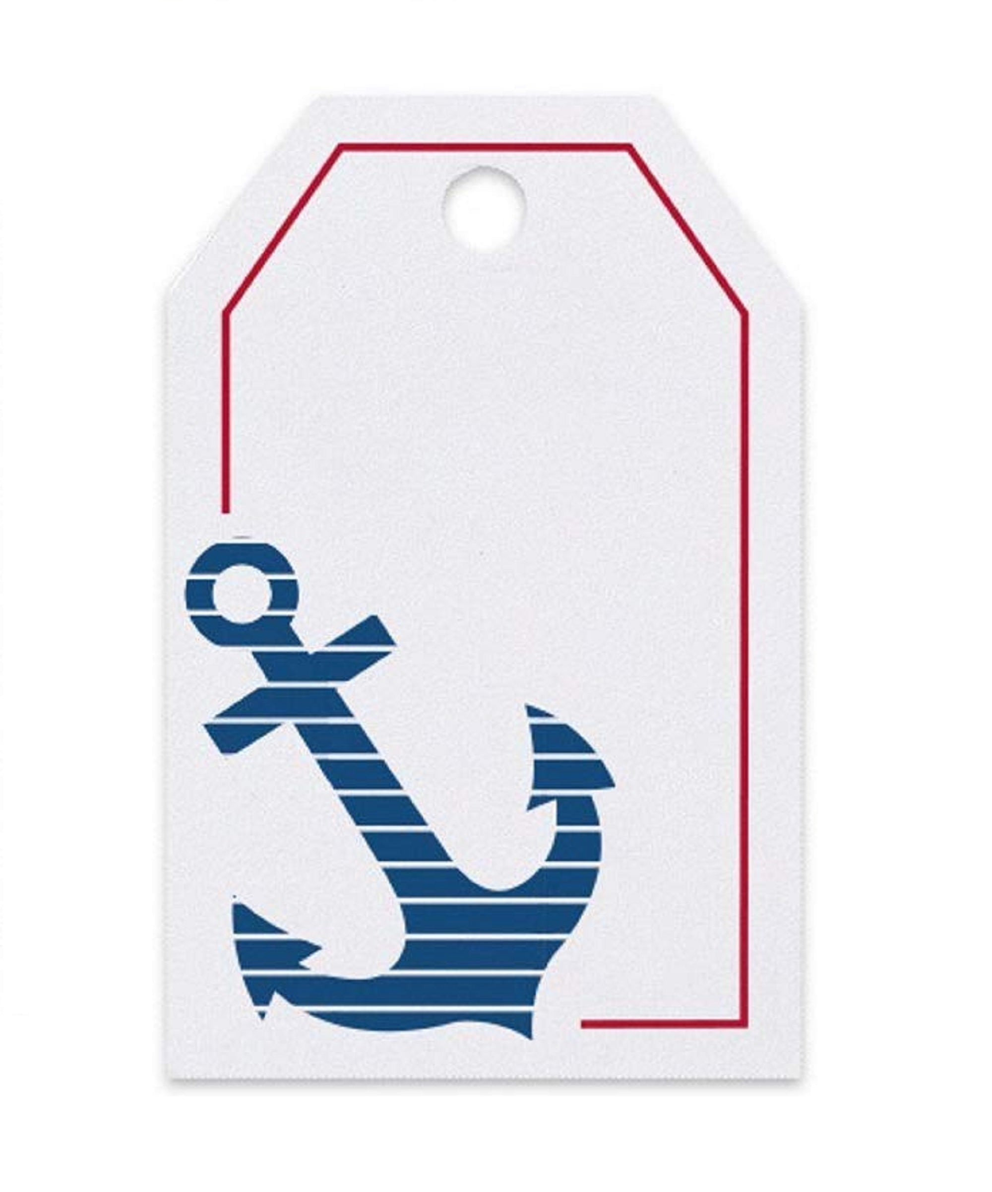Anchor Nautical Themed Gift Tags 3 1/2in. x 2 1/4in. 50 Pack